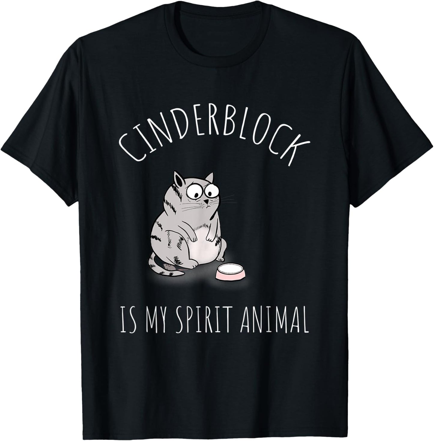 Cinderblock Fat Cat Is My Spirit Animal Gym Motivation Women Kids T-Shirt - T-Shirt | Black