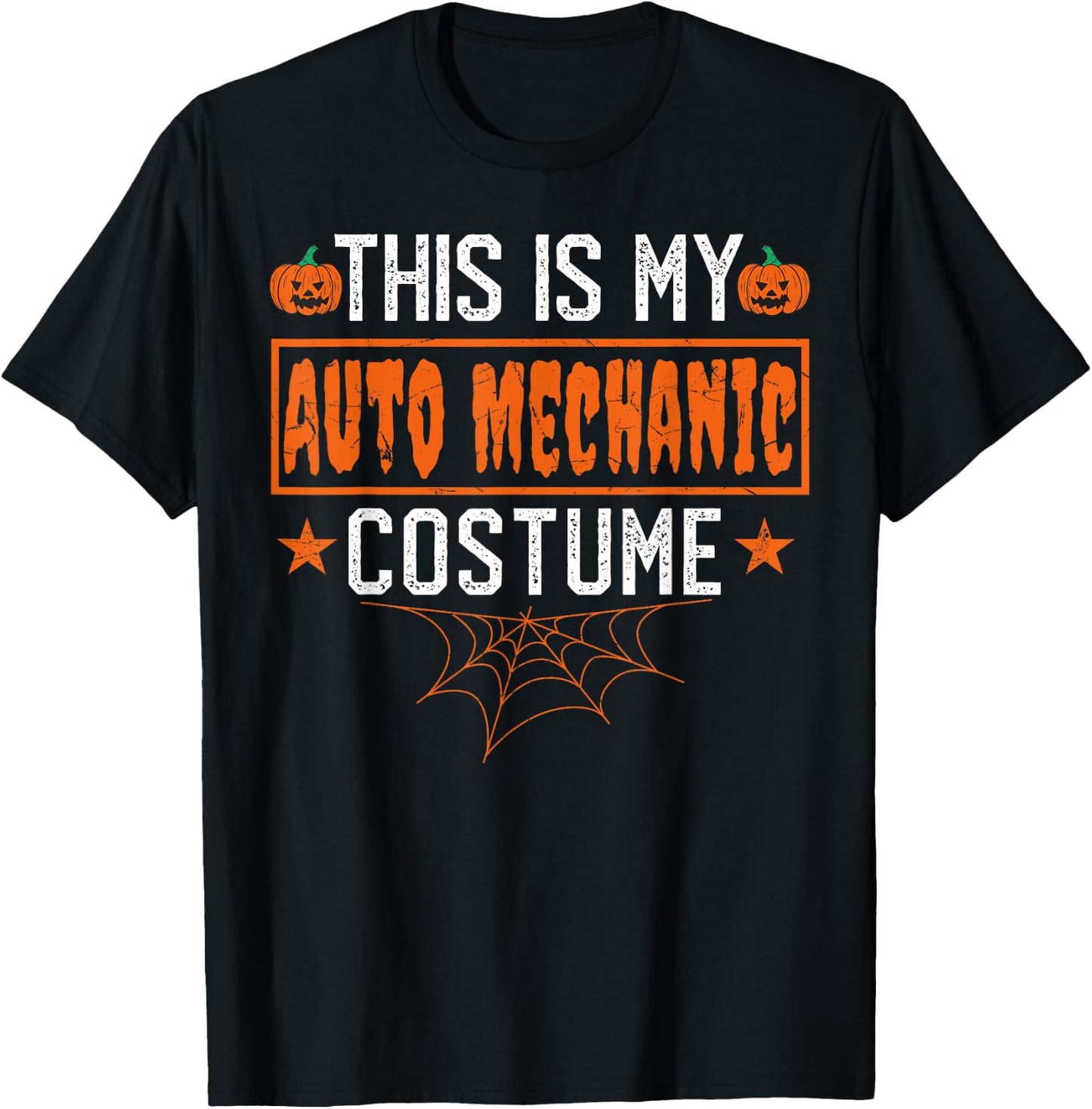 This Is My Auto Mechanic Costume Shirt Funny Halloween T-Shirt - T-Shirt | Black