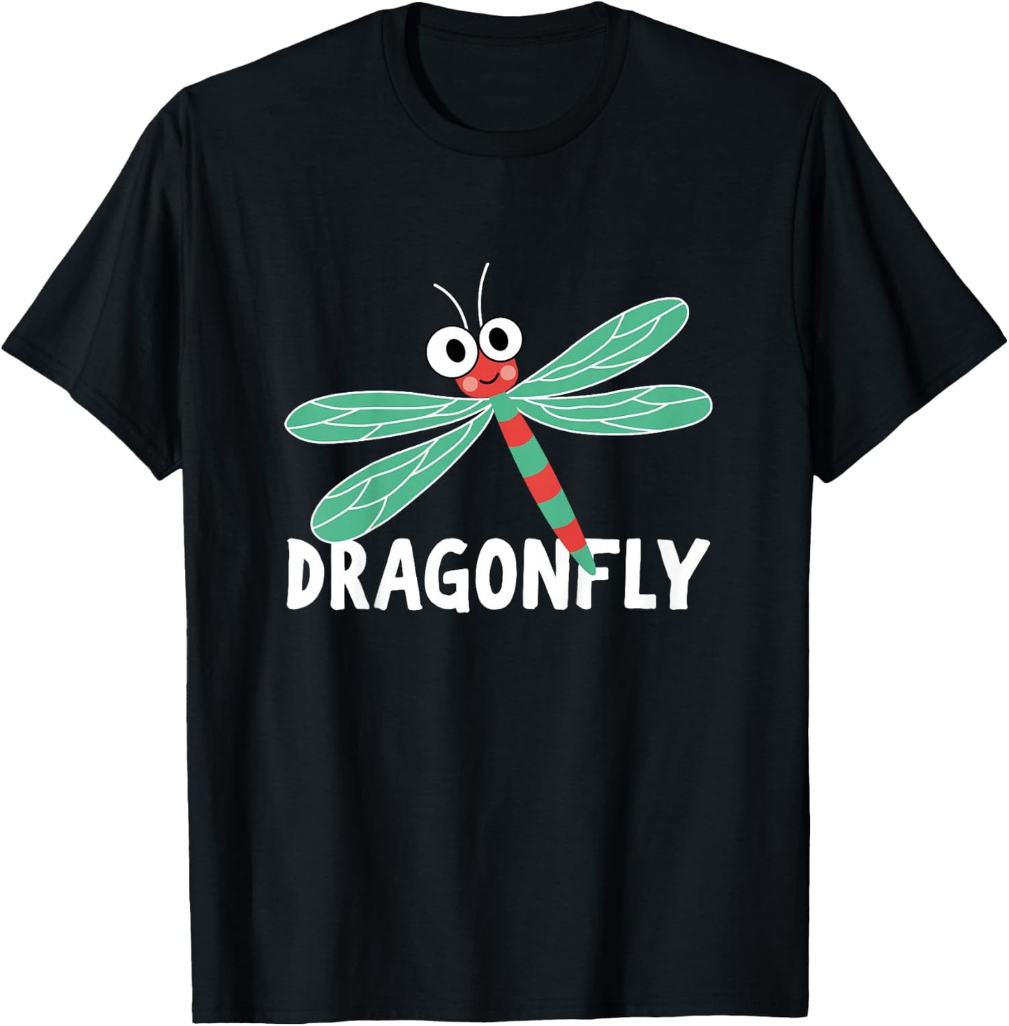 Dragonfly Shirt For Boys Or Girls | Cute Dragonfly Bug Gift T-Shirt - T-Shirt | Black