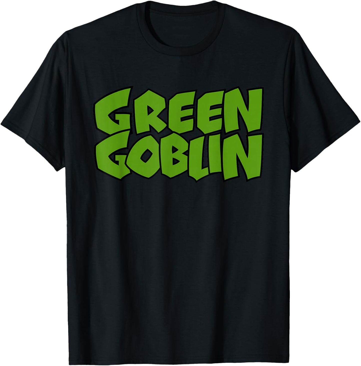 Marvel Green Goblin Classic Retro Title Logo Graphic T-Shirt - T-Shirt | Black