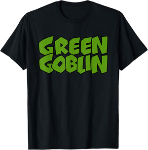 Marvel Green Goblin Classic Retro Title Logo Graphic T-Shirt - T-Shirt | Black