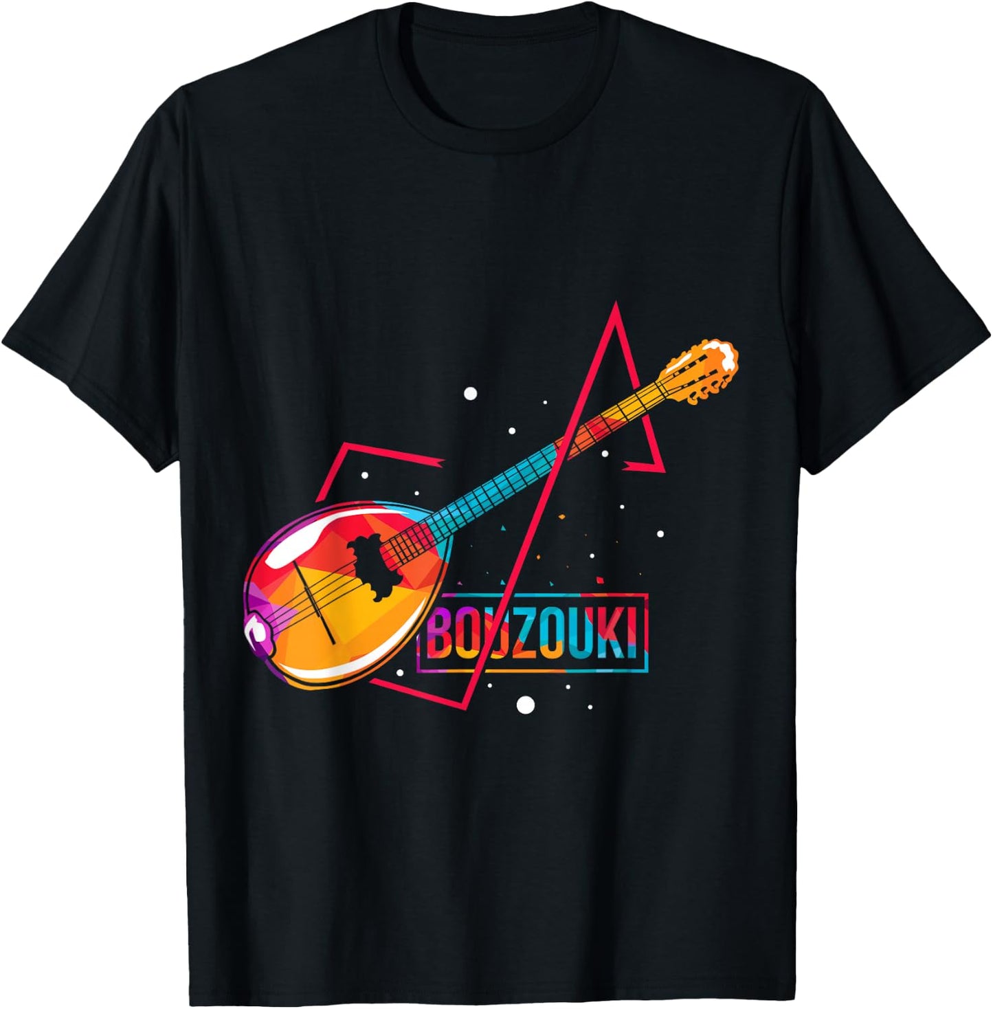 Cool Greek Irish Bouzouki Guitar Instrument T-Shirt - T-Shirt | Black