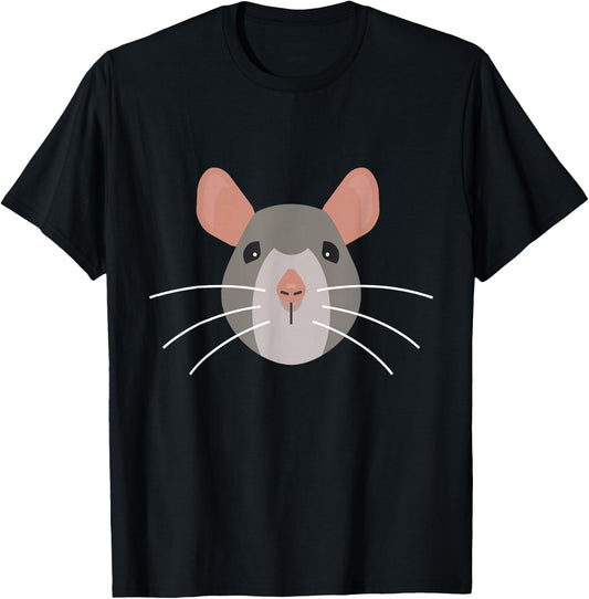 Cute Mouse Face Easy Halloween Costume Adults Kids T-Shirt - T-Shirt | Black