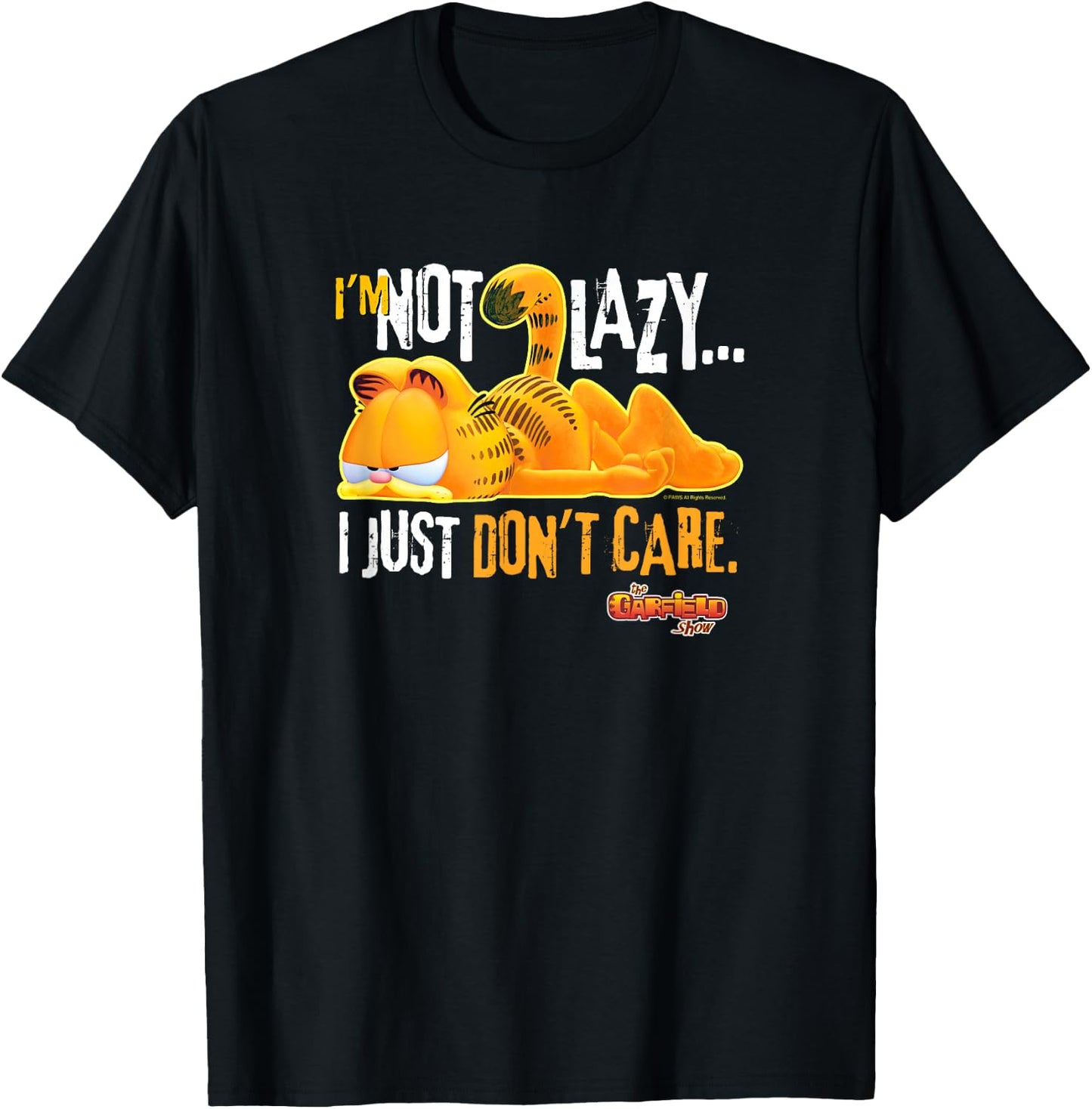 Garfield Just Don't Care T-Shirt - T-Shirt | Black