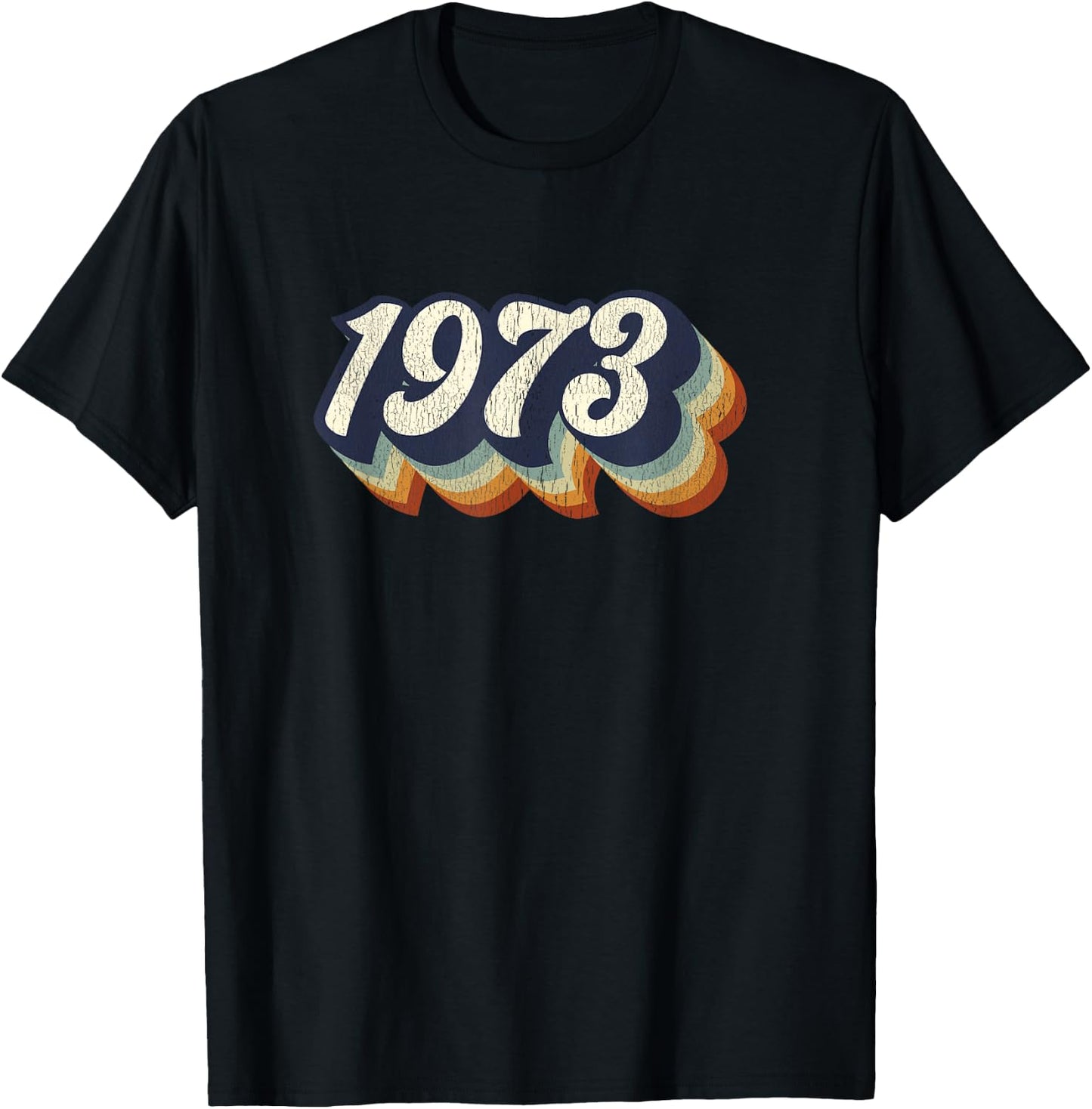 Vintage 1973 47th Birthday Gift Groovy Men Women T-Shirt - T-Shirt | Black
