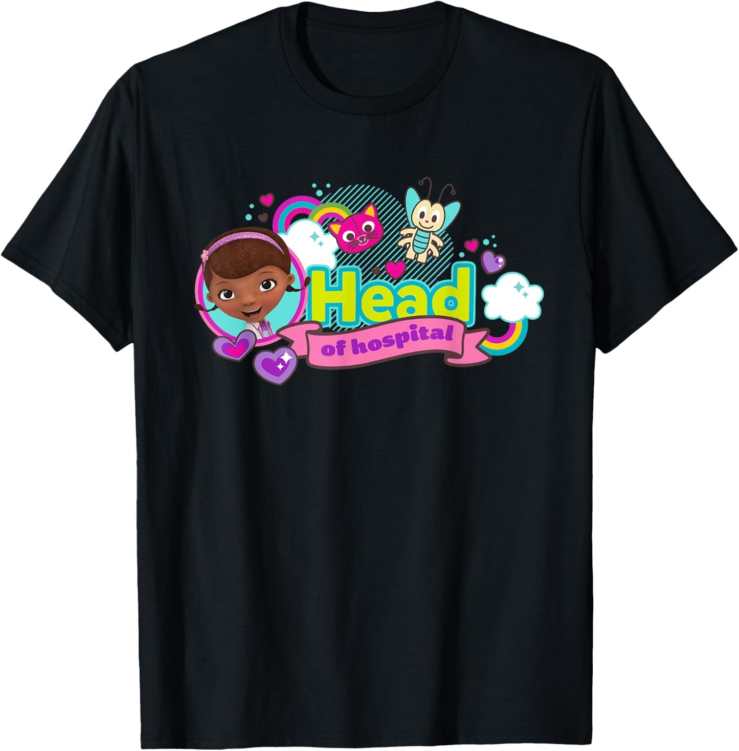 Disney Doc McStuffins Head of Hospital T-Shirt - T-Shirt | Black