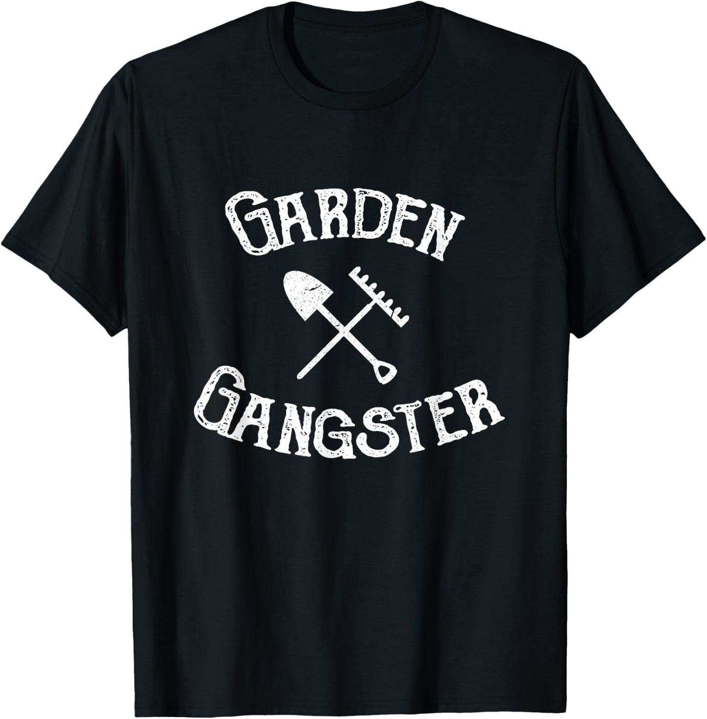 Gardener Garden Gangster - Garden Plants Flowers Gift T-Shirt - T-Shirt | Black