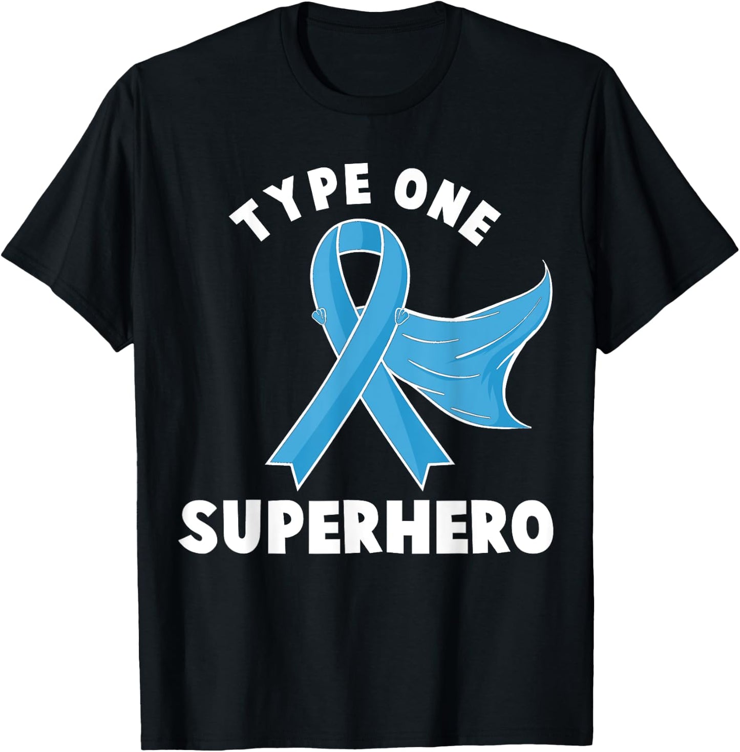 Type One Superhero Diabetes Awareness Diabetic Boys Girls T-Shirt - T-Shirt | Black
