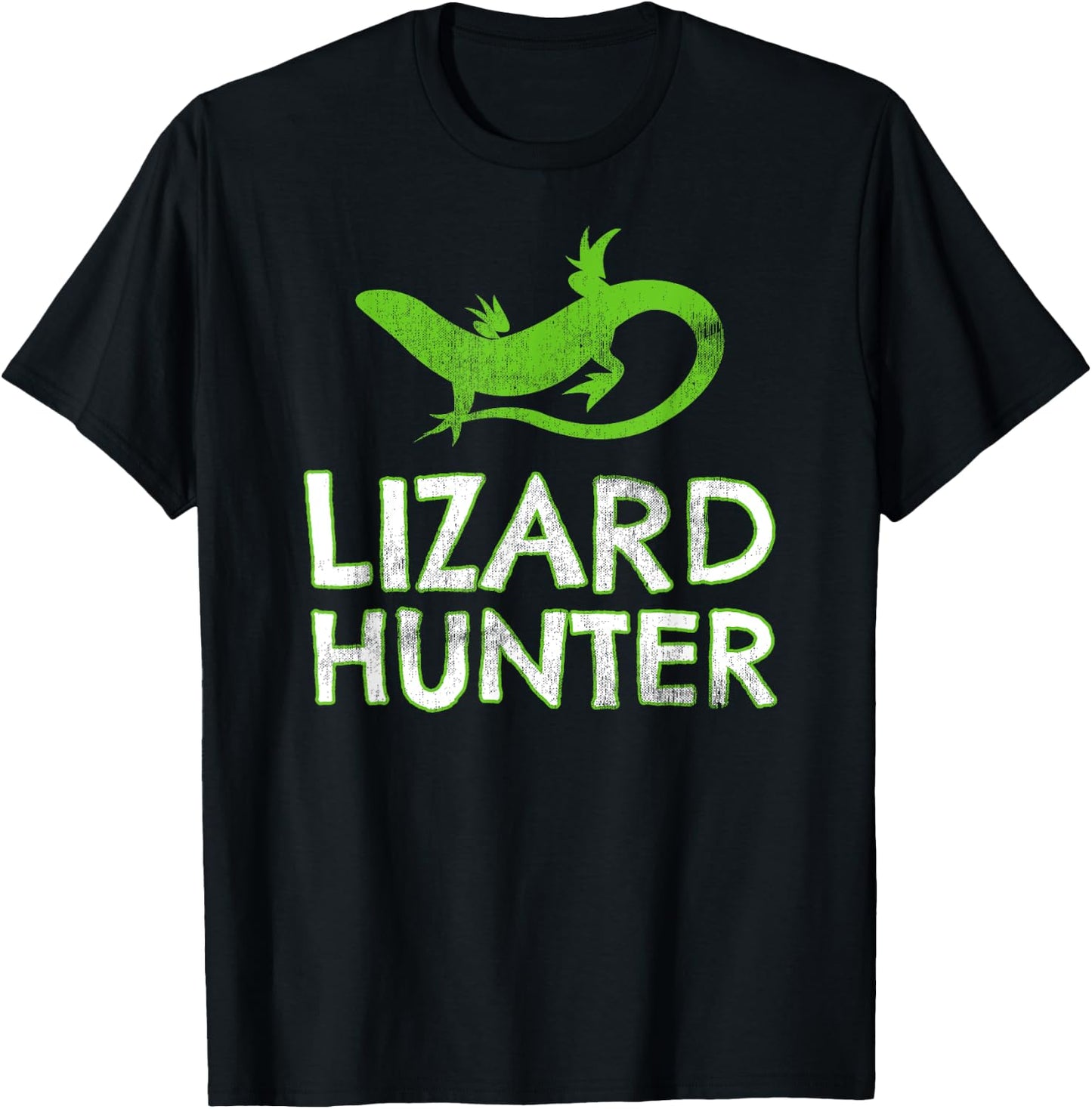 Lizard Lover Shirt Hunter Anole Reptile Boy Gift Birthday T-Shirt - T-Shirt | Black