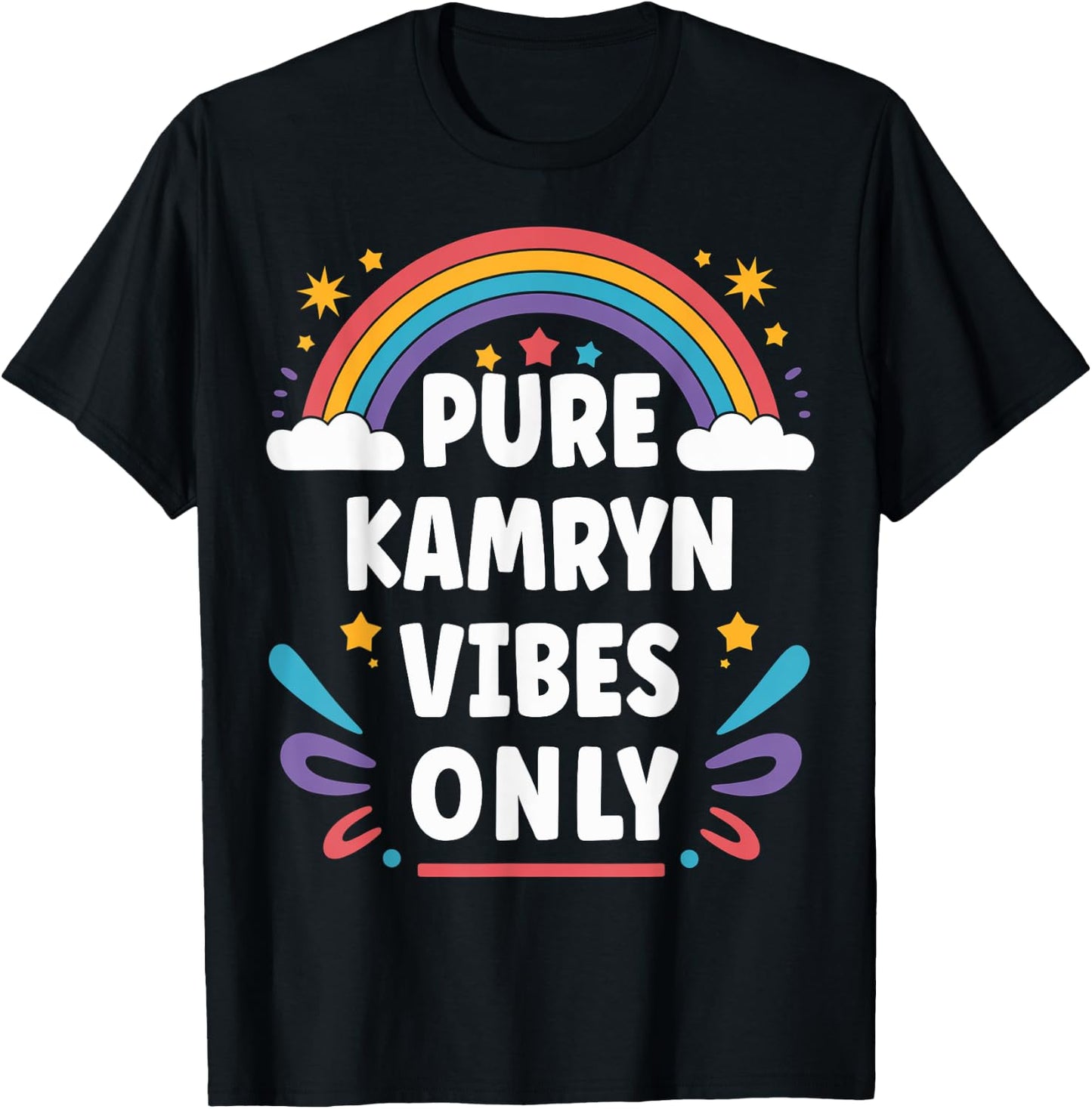 KAMRYN Vibes Only Cute Retro Girls KAMRYN Name T-Shirt - T-Shirt | Black