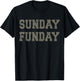 Sunday Funday Design - Sunday Funday Football Game Day T-Shirt - T-Shirt | Black