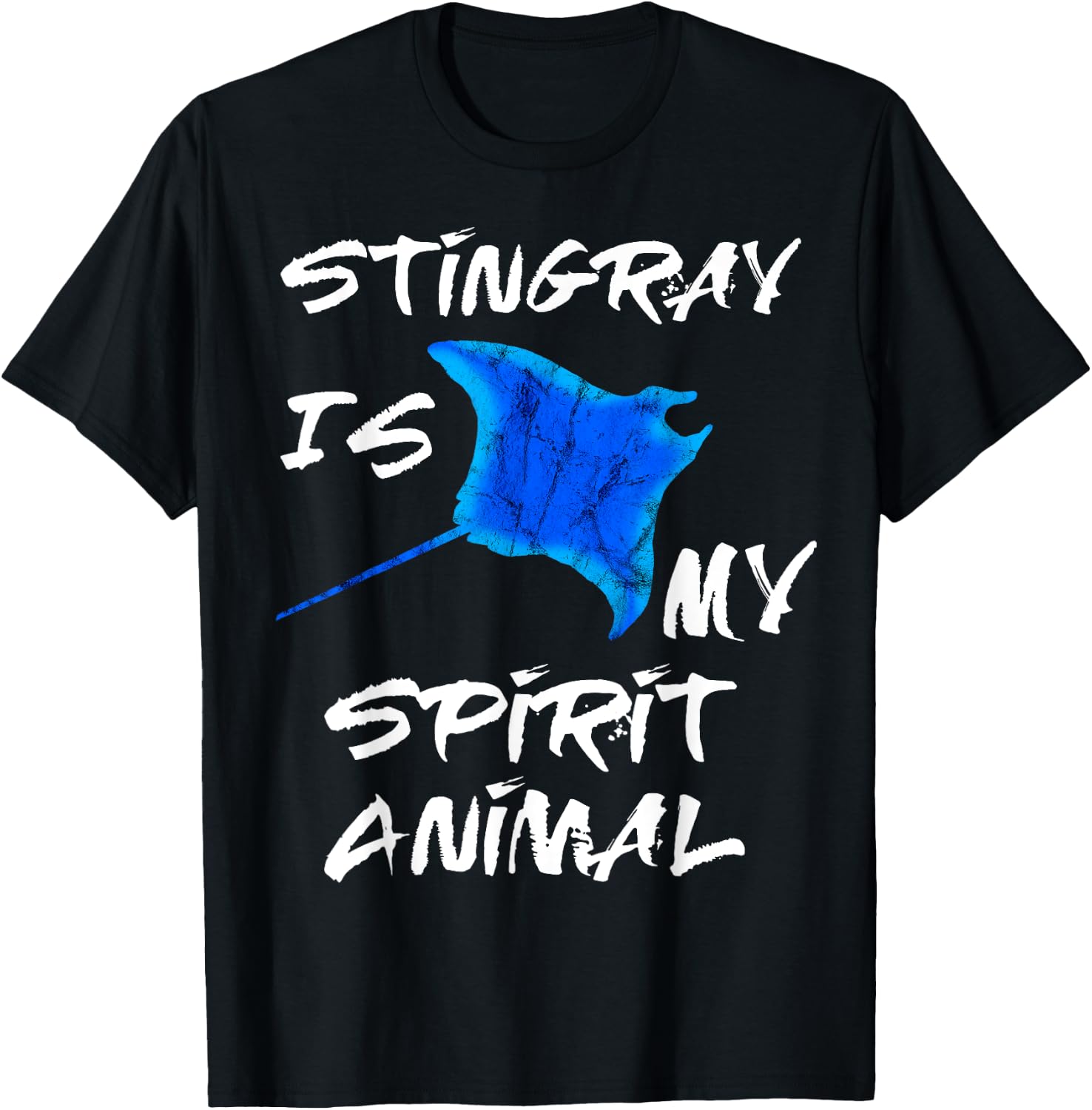 Stingray Is My Spirit Animal Manta Ray Sea Creatures T-Shirt - T-Shirt | Black