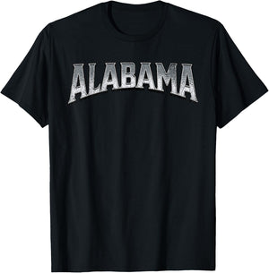 Alabama AL Vintage Sports Design Gifts Men Women Boys Girls T-Shirt - T-Shirt | Black