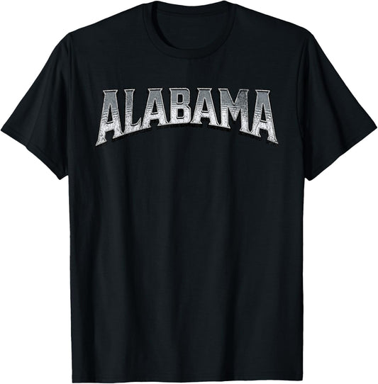 Alabama AL Vintage Sports Design Gifts Men Women Boys Girls T-Shirt - T-Shirt | Black