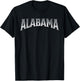 Alabama AL Vintage Sports Design Gifts Men Women Boys Girls T-Shirt - T-Shirt | Black