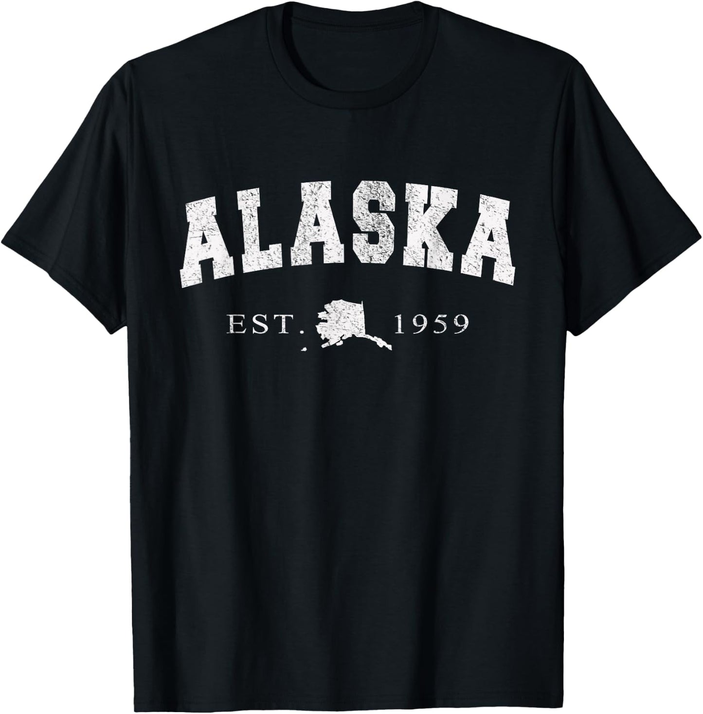 Alaska AK Retro Vintage Gift Men Women Kids T-Shirt - T-Shirt | Black
