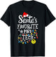 Santa's Favorite MRI Tech - Magnetic Resonance Imaging Techs T-Shirt - T-Shirt | Black
