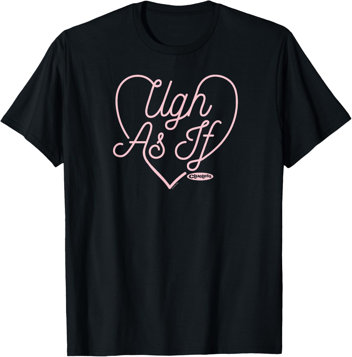 Clueless - Ugh As If Heart T-Shirt - T-Shirt | Black