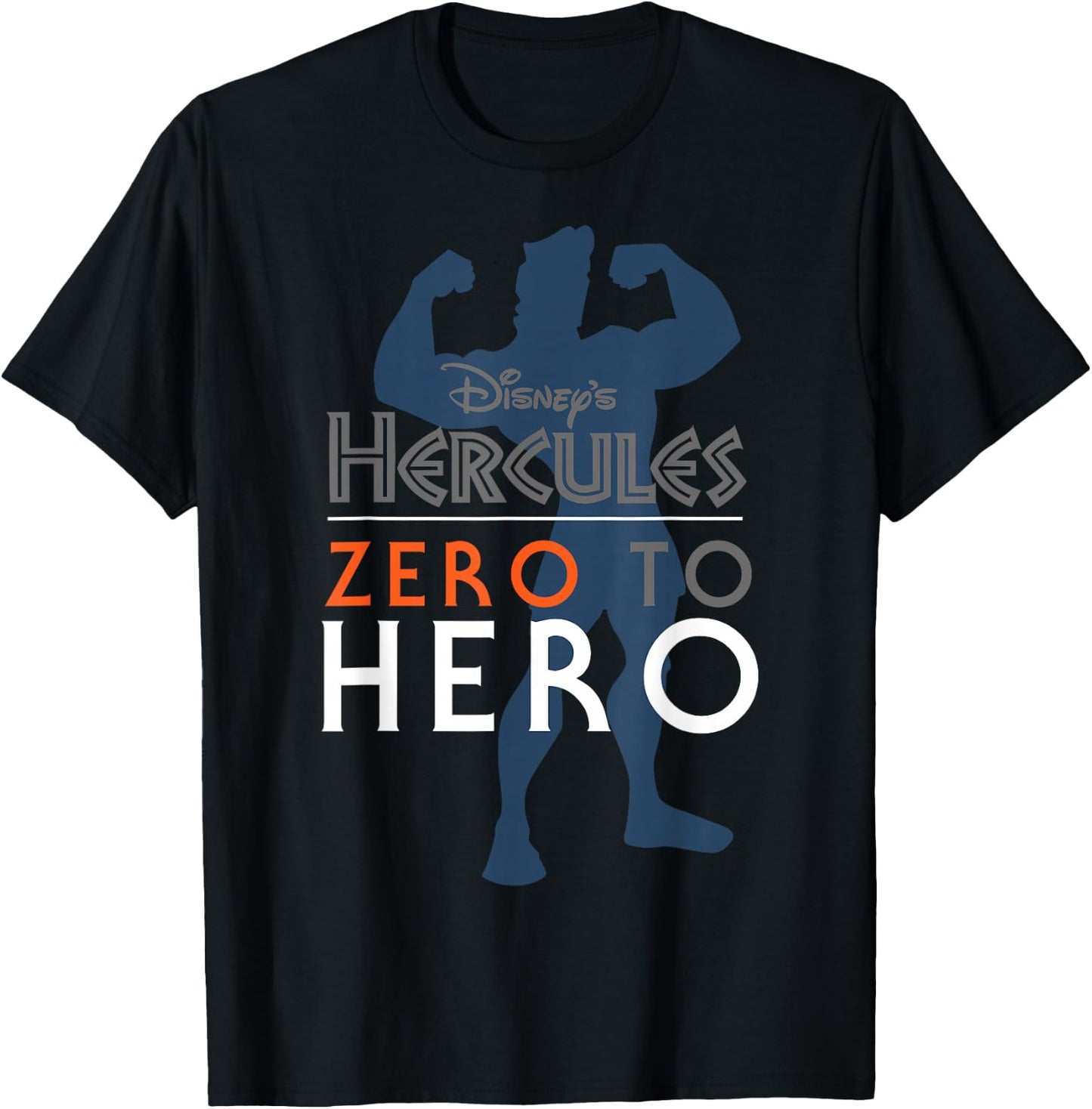 Disney Hercules Zero To Hero Silhouette Graphic T-Shirt - T-Shirt | Black