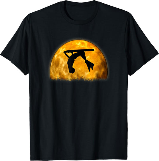 Bodyboard Sunset Silhouette Moon Rise Bodyboarder Gift T-Shirt - T-Shirt | Black
