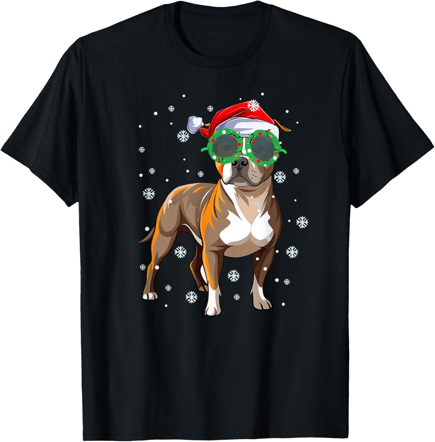 Pitbull Christmas Pitbull Dog Xmas Party T-Shirt - T-Shirt | Black