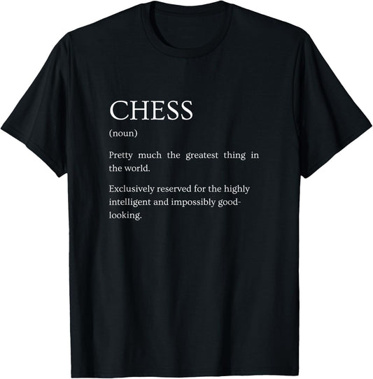 Chess Definition - Funny Sarcastic Chess Explanation T-Shirt - T-Shirt | Black
