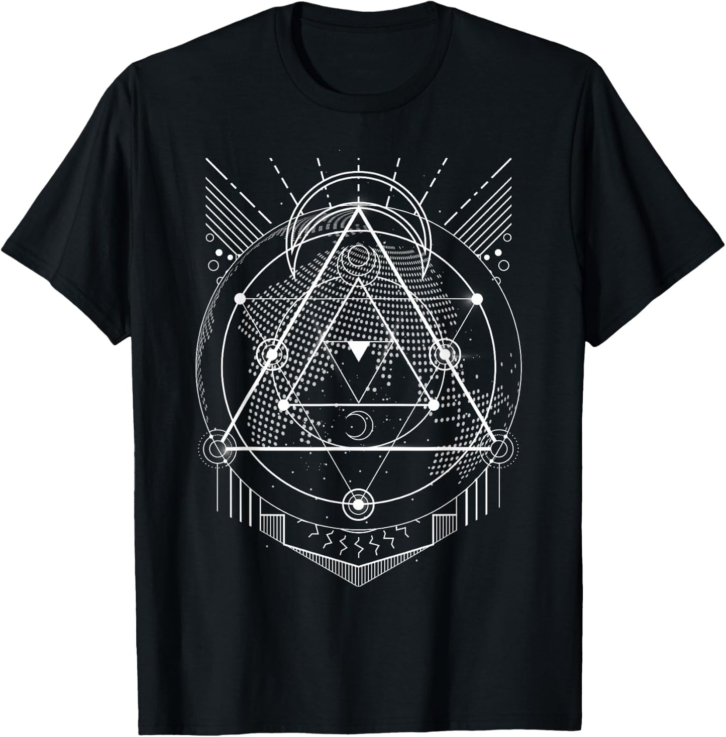 The Mighty Metatron Sacred Geometry Gift Designs T-Shirt - T-Shirt | Black