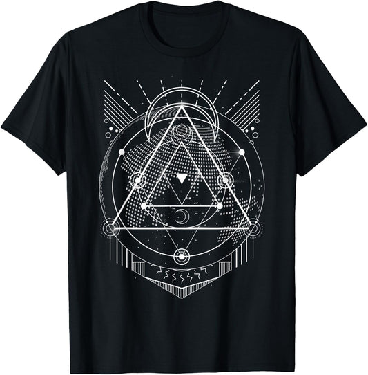 The Mighty Metatron Sacred Geometry Gift Designs T-Shirt - T-Shirt | Black