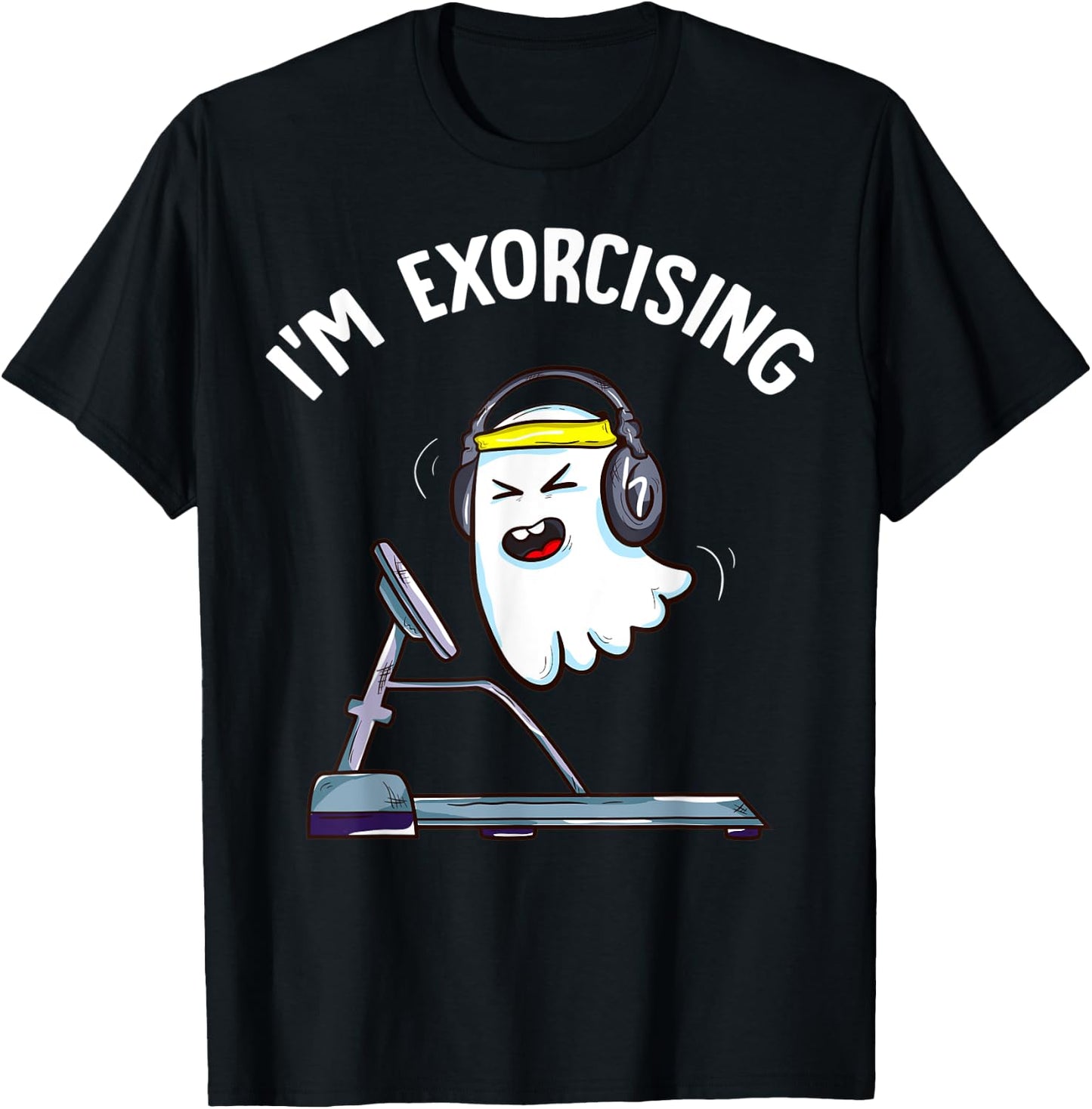 I'm Exorcising Ghost Pun Halloween Exorcist T-Shirt - T-Shirt | Black