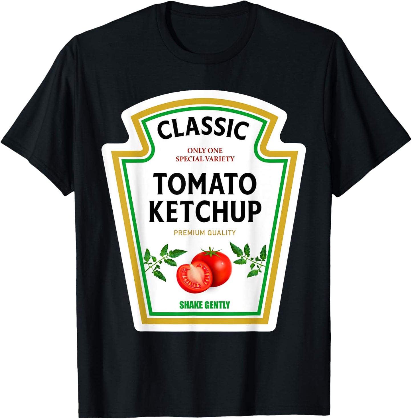 Ketchup 2024 Mustard Halloween Family Matching Costume Mayo T-Shirt - T-Shirt | Black