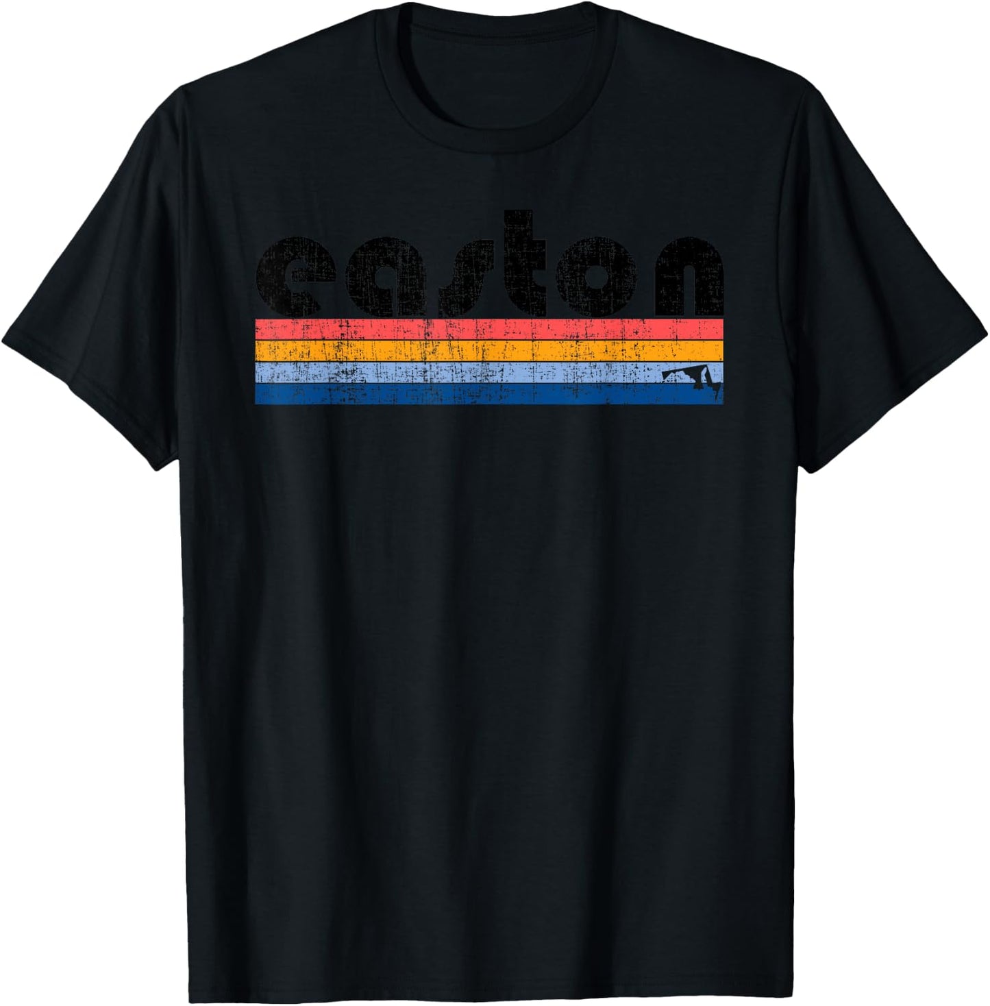 Vintage 80s Style Easton MD T-Shirt - T-Shirt | Black