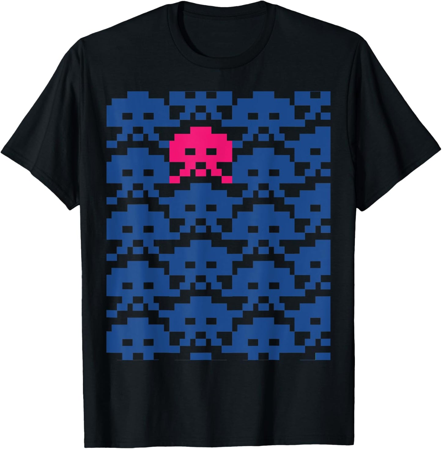 Retro Video Space Game Invaders (PIXEL ART SERIES) T-Shirt - T-Shirt | Black