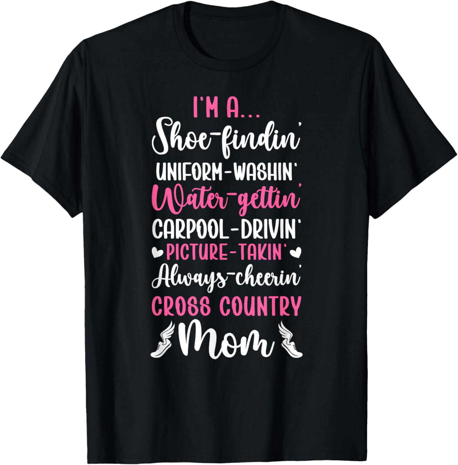 I'm A Cross Country Mom Cross Country Runner Mother XC Mom T-Shirt - T-Shirt | Black