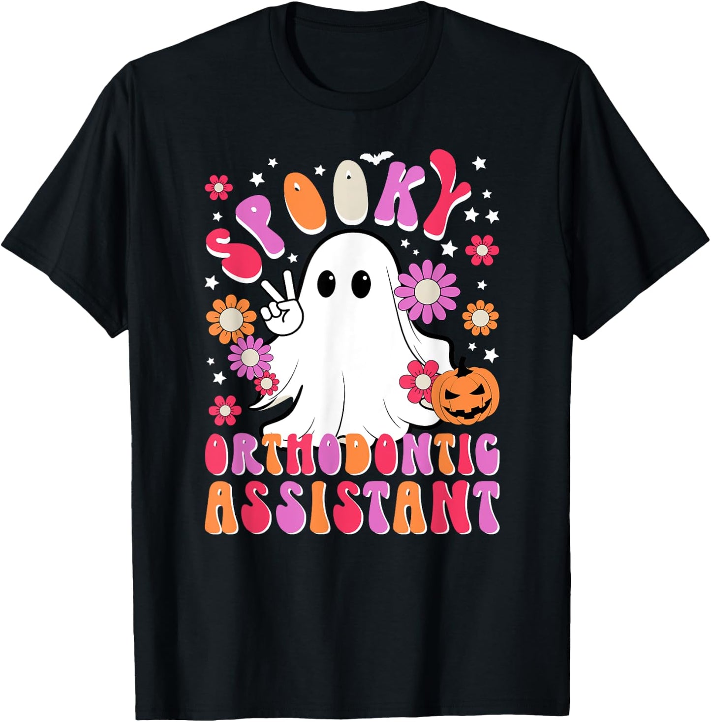 Spooky Orthodontic Assistant Halloween Orthodontic Assistant T-Shirt - T-Shirt | Black