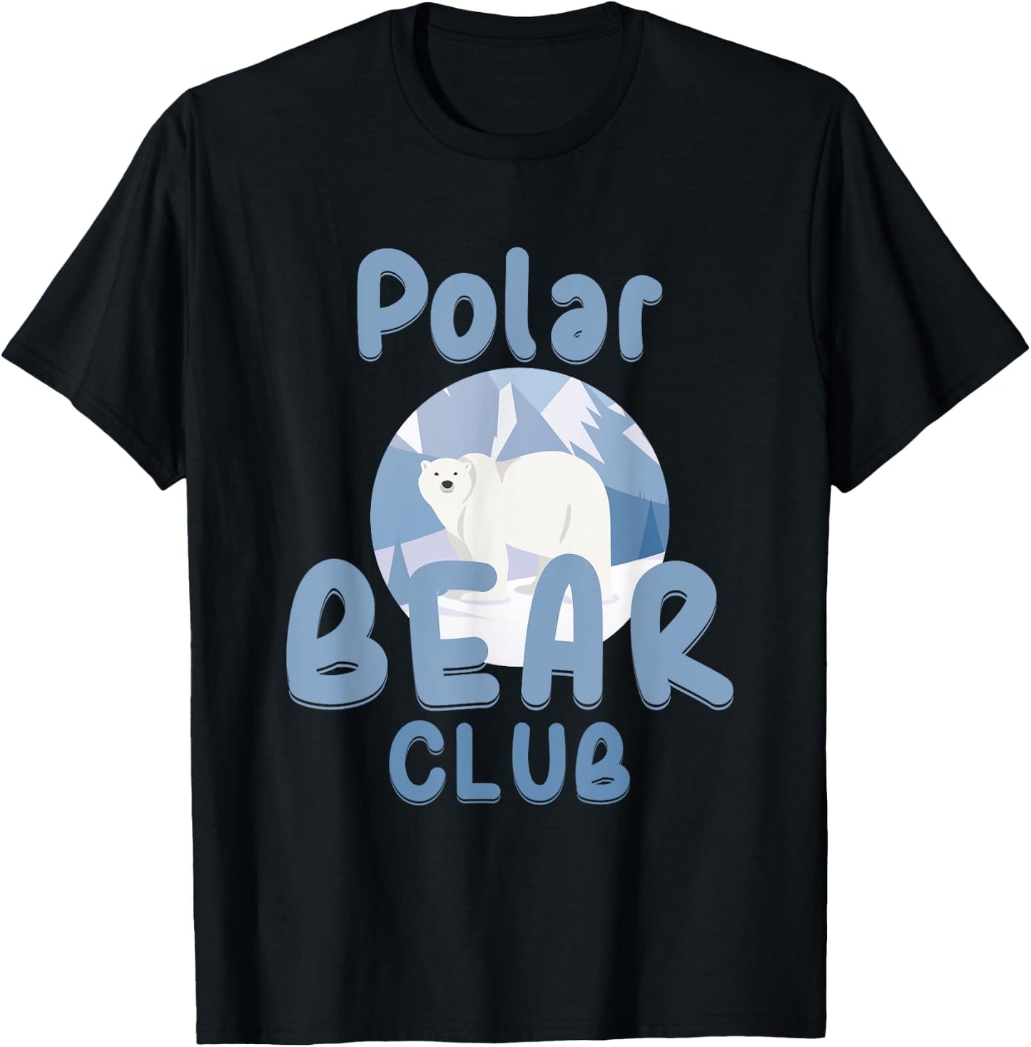Polar Bear Club Snow Ice Animal Bear Funny Gift T-Shirt - T-Shirt | Black