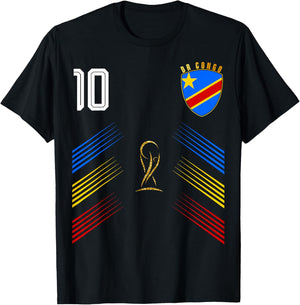 Dr Congo Flag Congolese Pride Lovers Retro T-Shirt - T-Shirt | Black