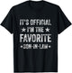 It's Official I'm The Favorite Son-In-Law Funny T-Shirt - T-Shirt | Black