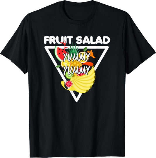 Fruit Salad Yummy Yummy Vegetarian Vegan T-Shirt - T-Shirt | Black