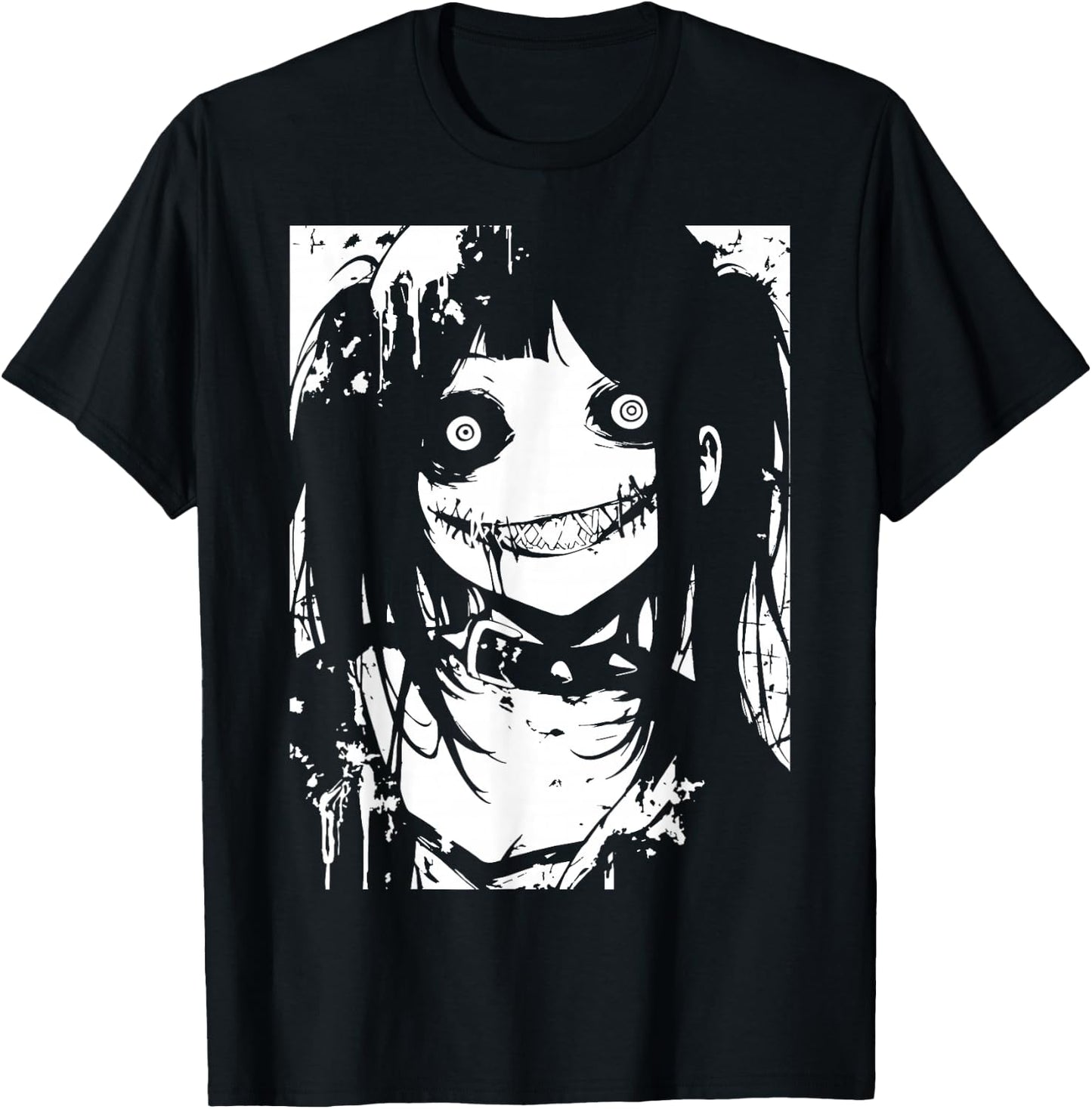 Horror Anime Manga | Japan Japanese Creepy Kawaii Goth T-Shirt - T-Shirt | Black