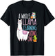 A Whole Llama Learning Going On Book Reading School Llama T-Shirt - T-Shirt | Black