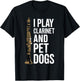 Clarinet Instrument Player Dog Lover and Clarinetist T-Shirt - T-Shirt | Black