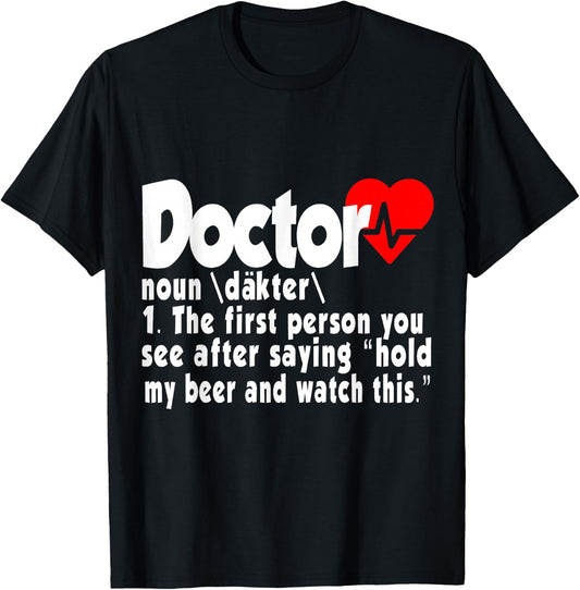 Funny Doctor Gift Medical Med Student Graduation T-Shirt - T-Shirt | Black