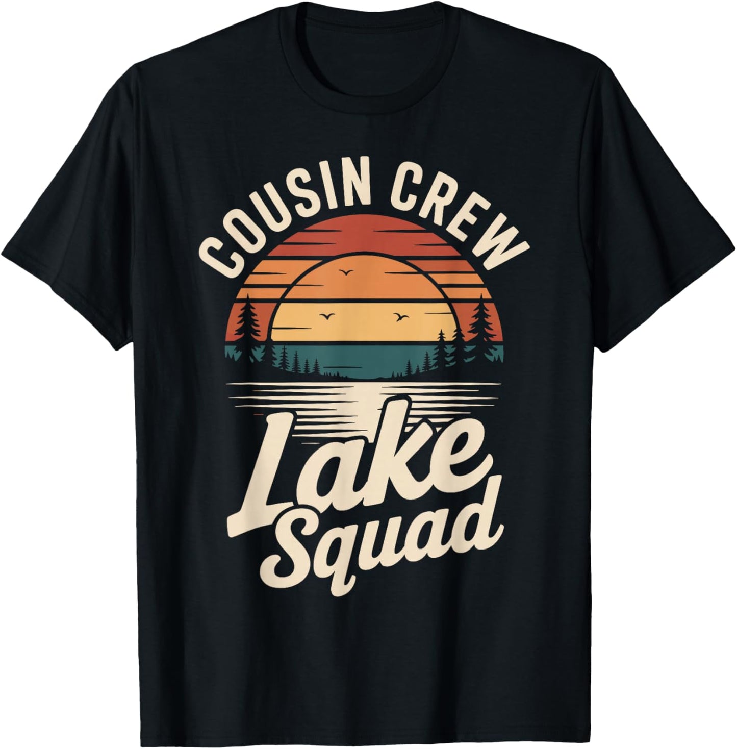 Funny Cousin Vacation Cousin Crew Lake Squad T-Shirt - T-Shirt | Black