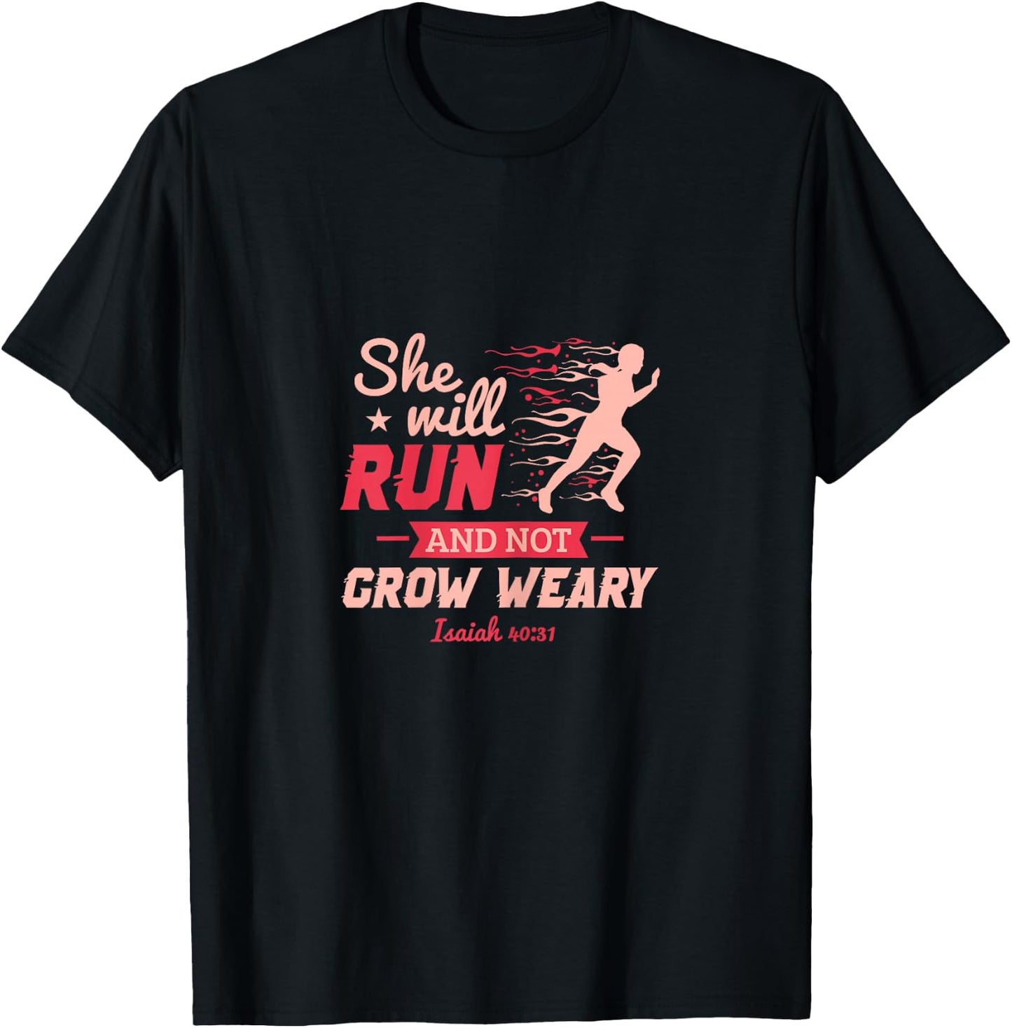 Funny She Will Run XC Cross Country Running Gift Men Women T-Shirt - T-Shirt | Black