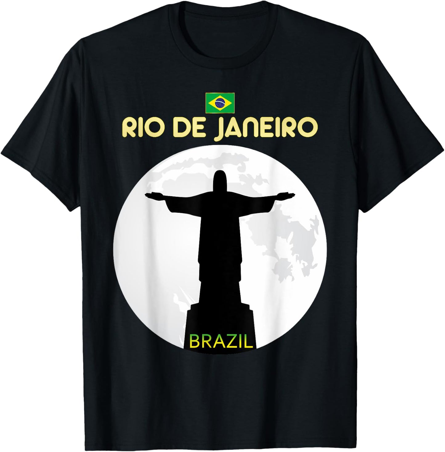 Rio de Janeiro Christ the Redeemer Cristo Redentor Brazil T-Shirt - T-Shirt | Black