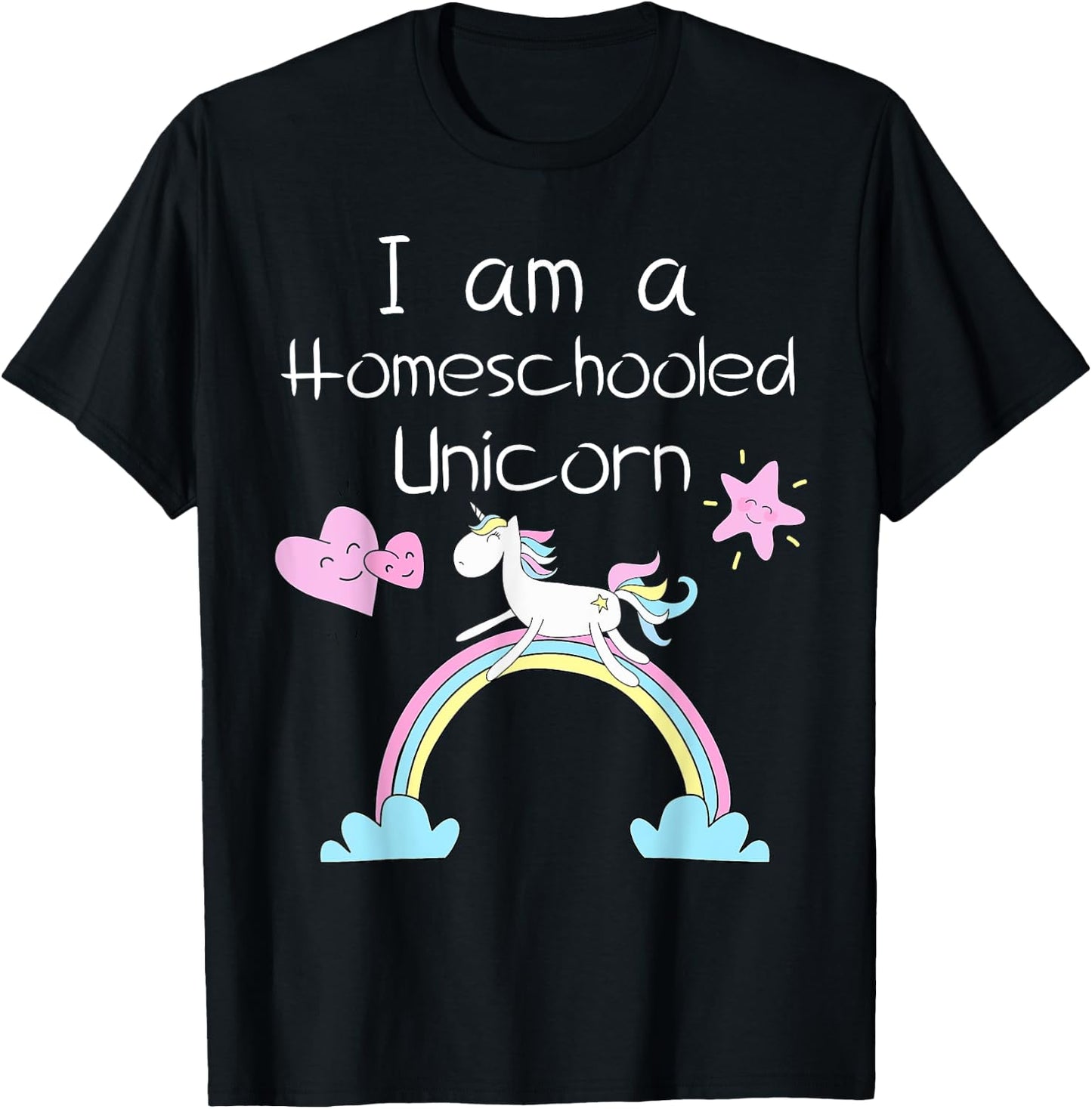 Homeschool Kids Shirts Im A Homeschooled Unicorn T-Shirt - T-Shirt | Black
