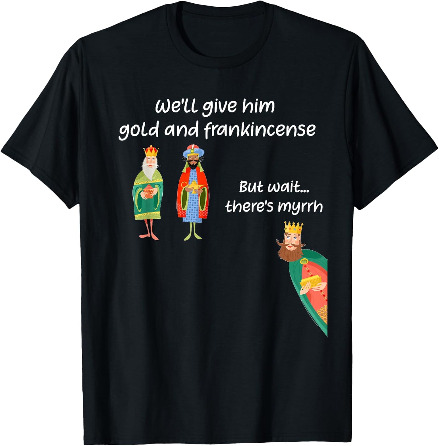 Funny 3 Wise Men Nativity Christmas Gift T-Shirt - T-Shirt | Black