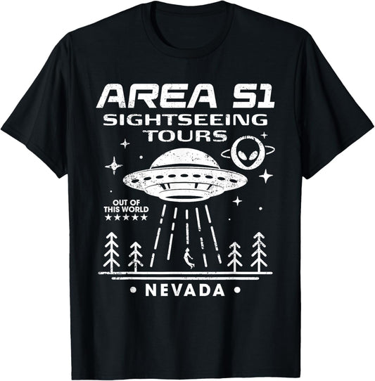 Area 51 Sightseeing Tours T-Shirt - T-Shirt | Black