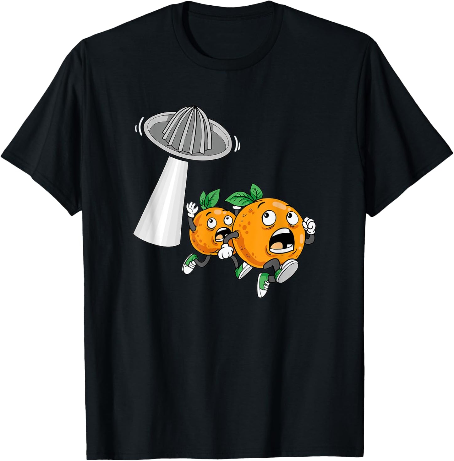 Running Oranges Flying Juicer Squeezer Orange Juice Gift T-Shirt - T-Shirt | Black