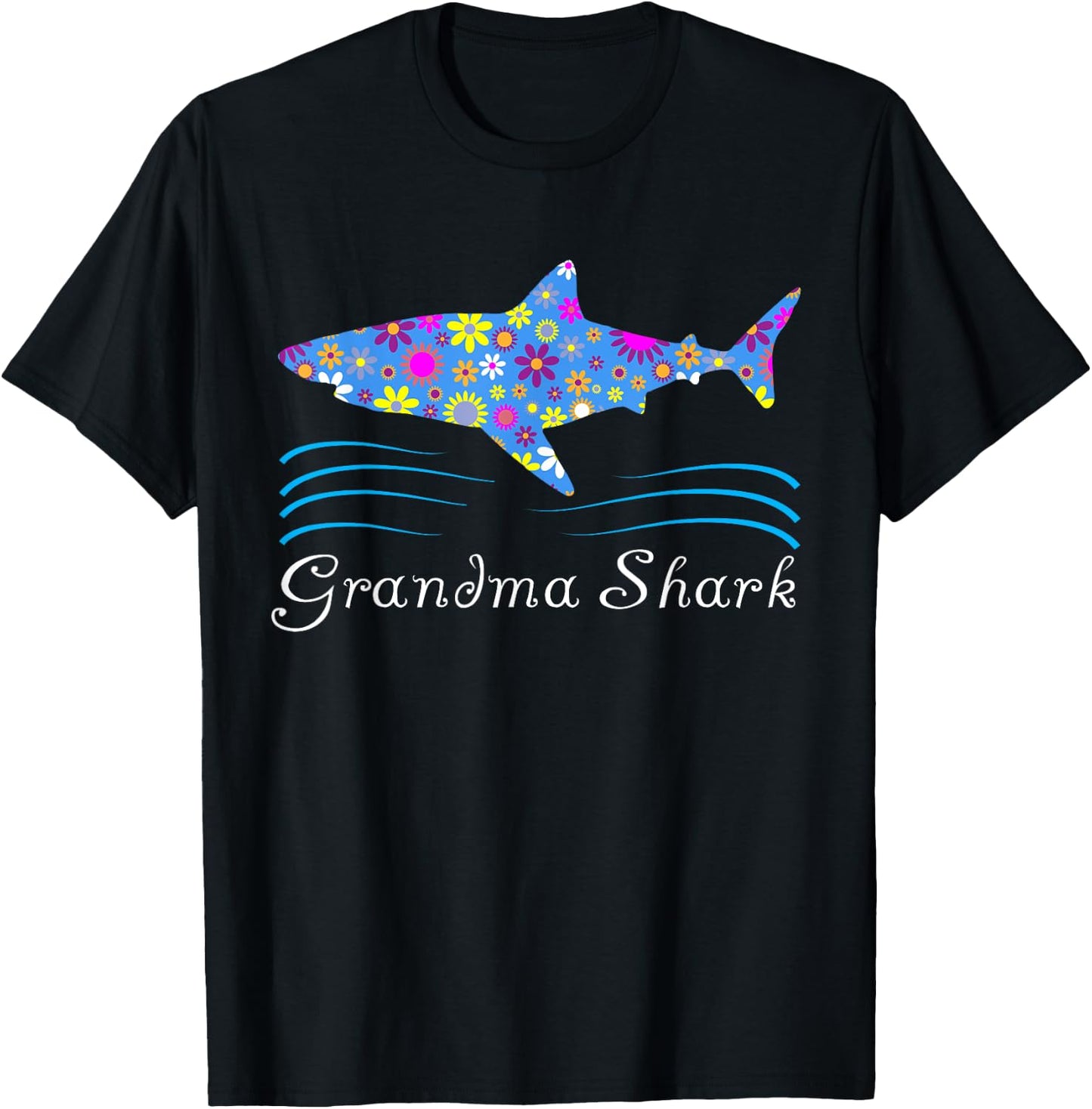 Grandma Shark Shirt - Cute Mother's Day Gift Grandmother T-Shirt - T-Shirt | Black